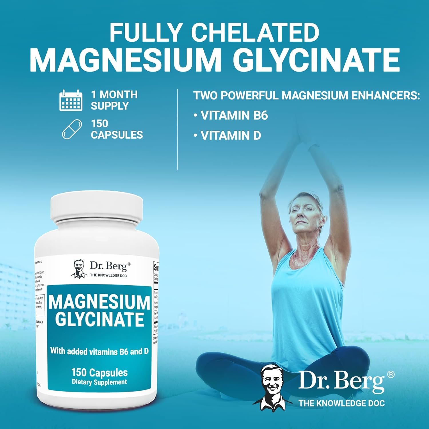 Dr Berg S Magnesium Glycinate Mg Fully Chelated Magnesium Glycinate Capsules For Stress